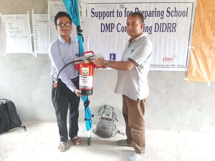 Fire Extingushier Provided To School Under Didrr Program