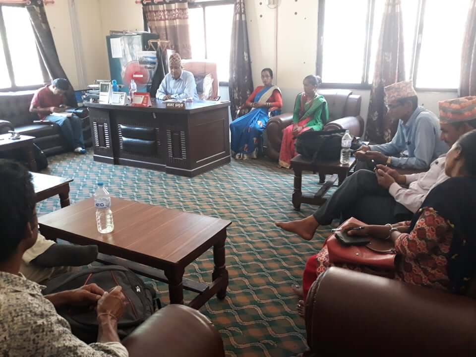 Meeting With Local Government At Sikhar Municipality Doti