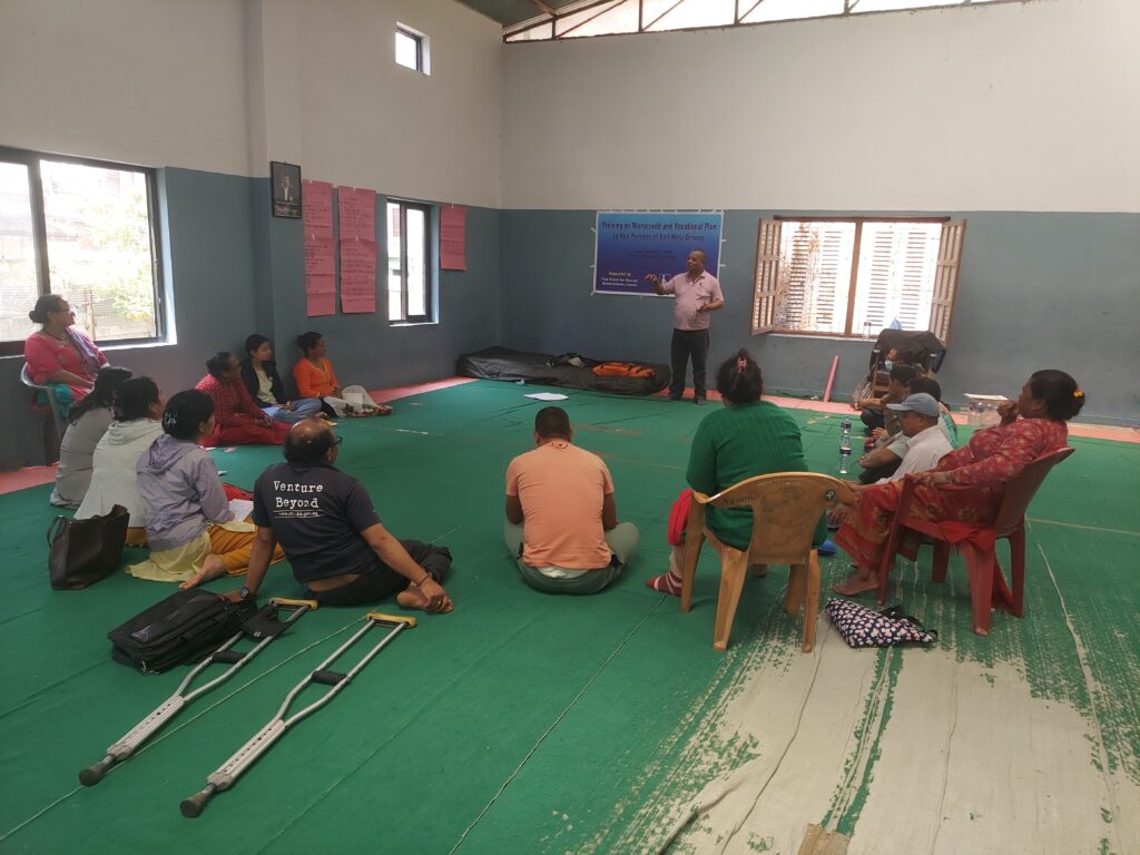 Participation of key members of 2 Self Help Groups on Interaction program of Micro-credit & income generating program–Lalitpur. (May 06 to 07of 2025)
