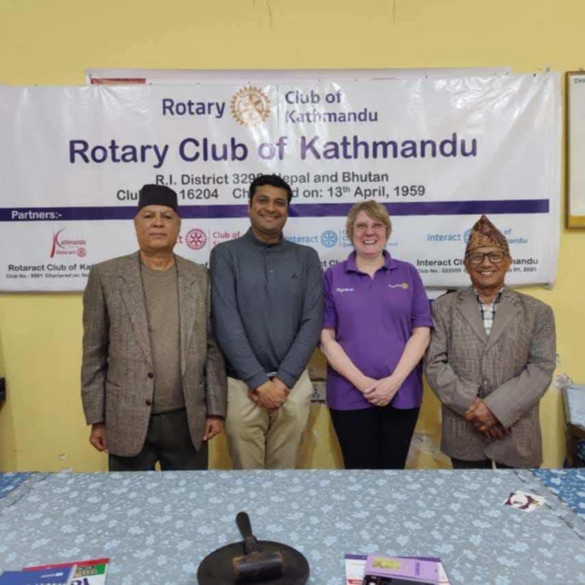 The sight box representative William, UK with Rajan sir and other rotarians.
